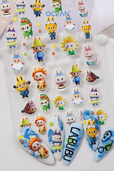 Ocean Tırnak Sticker Protez Tırnak Kalıcı Oje Süsleme, Nail Art Sticker