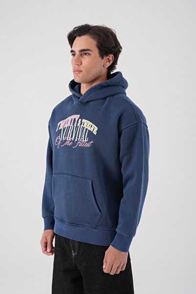 TÜZeMEN Focus Printed Hooded Sweatshirt