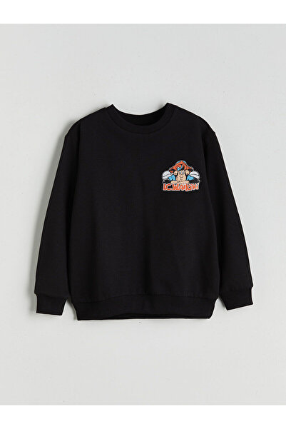 LC Waikiki Crew Neck Nostalgic Monkey Printed Boys' Sweatshirt