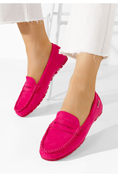 B T Shoes Fuchsiové dámské mokasíny Luminia V2