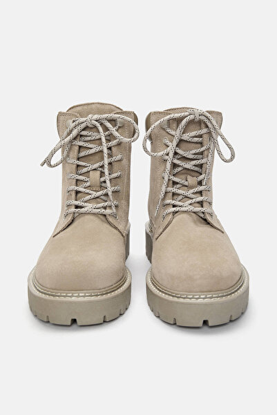 Pull & Bear Bağcıklı deri bot