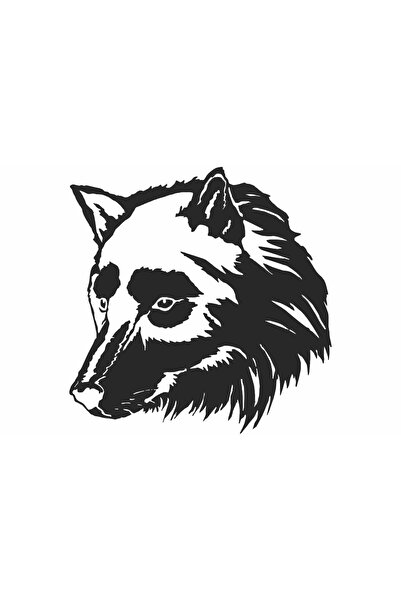 OEM Decor perete Personalizabil Cap de Lup HHH452 din lemn - 38 L x 38 H (cm)