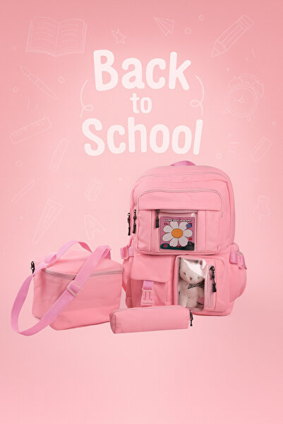 Bagacar Korean Style Teddy Bear School and Daily Use 3-Piece Bag Set