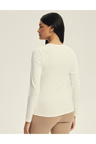 ESOTIQ Women's Top Longsleeve Slim Fit Ribbed Viscose & Cotton Comfy Undershirt | Jody