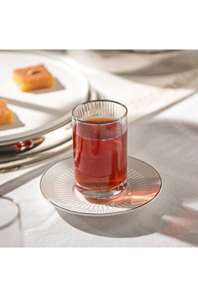 erorex Mawaddah White Porcelain 12 Pcs Tea Set