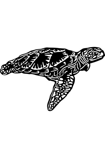 OEM Decor perete Broasca Testoasa HH714 din lemn - 57 L x 35 H (cm)