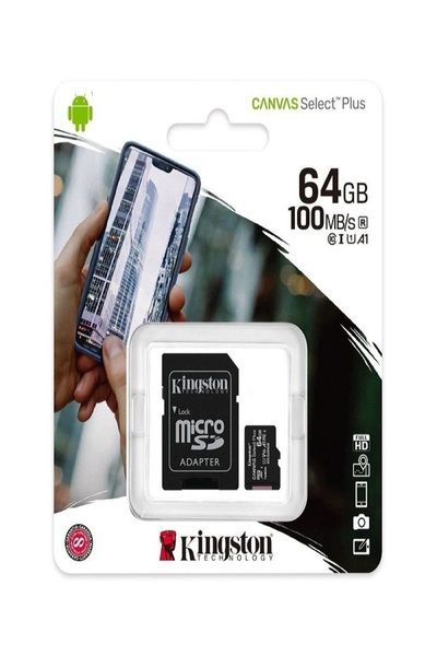 Kingston SD Card 64GB Class 10 memory card, SDCS2/64GB, suitable for video surveillance