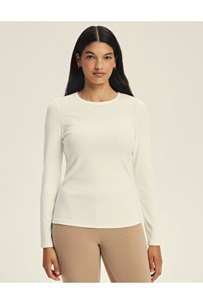 ESOTIQ Women's Top Longsleeve Slim Fit Ribbed Viscose & Cotton Comfy Undershirt | Jody