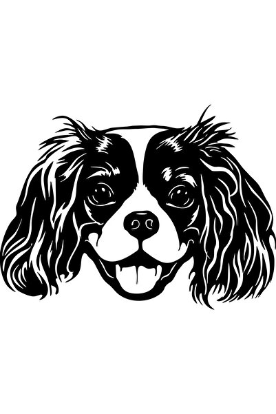 OEM Decor perete Fata de Caine HH770 din lemn - 50 L x 37 H (cm)