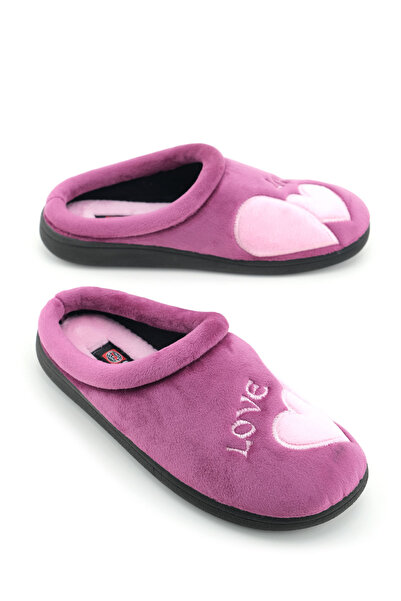 GEZER Women's Winter Embroidered Design Terry Cloth Pu Sole Comfortable Home Garden Gondola Slippers
