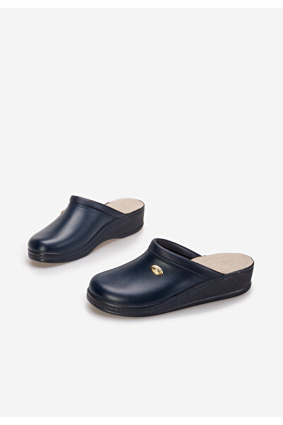 B T Shoes Παντόφλες από φυσικό δέρμα Mecosta V2 Νειβι