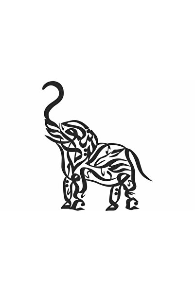 OEM Decor Personalizabil Geometric perete Elefant HHH404 din lemn - 38 L x 45...