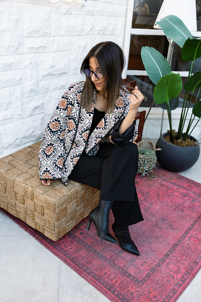 Büşra Doğru Butik Ethnic Pattern Jacket
