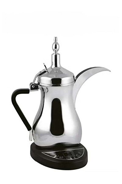 Primo Plus Saudi Electric Coffee Pot 1 Liter – Stainless Steel, Precise Temperature Control, Light