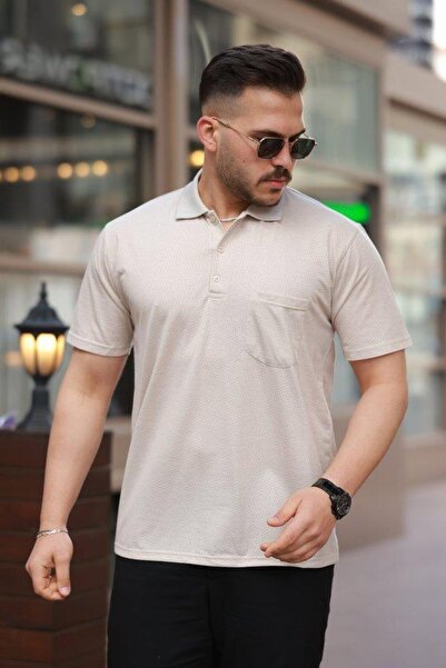 Asil Acar Home Tricou cu mânecă scurtă mini jacquard cu guler pentru bărbați