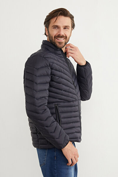 Fulla Moda Надувний пуховик із кишенею на блискавці