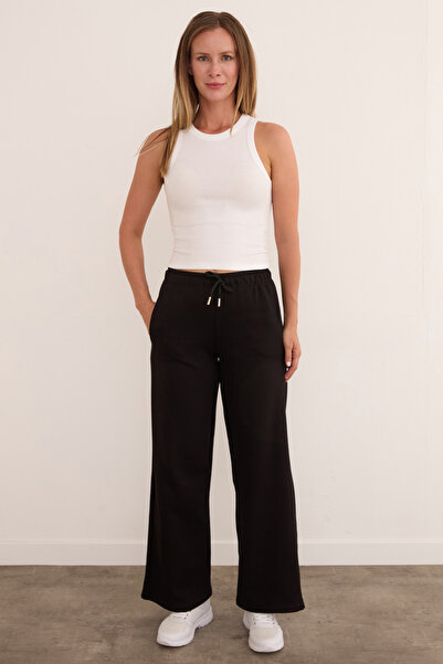 Fulla Moda Φούτερ Palazzo με κορδόνια στη μέση