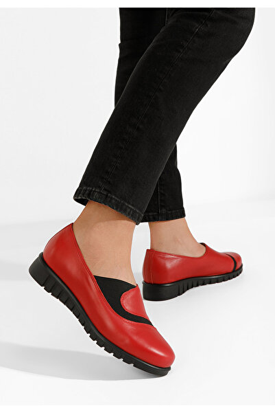 B T Shoes Women's casual shoes Janora red leather