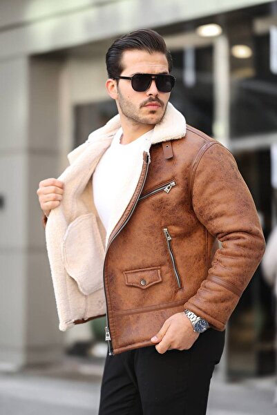 KOCCI New season fur-lined napa leather men's winter jacket