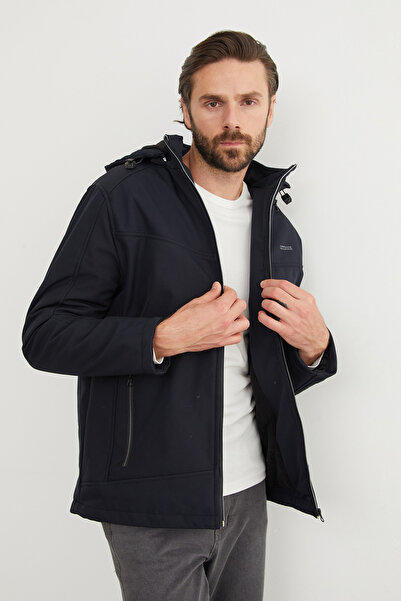 Fulla Moda Зовнішній одяг з принтом на блискавці з дайверської тканини