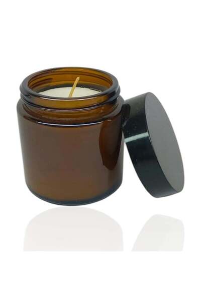 CASABA Cam Kavanoz İçinde Pudra Kokulu Doğal Mum