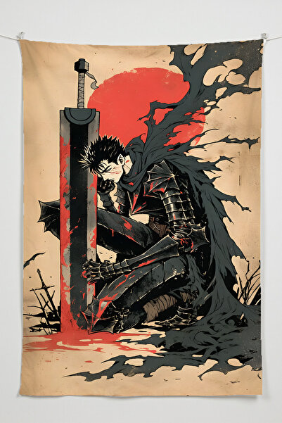 Charmbi Berserk Dikey Duvar Örtüsü – Anime Temalı Kaliteli Kumaş, Oda Dekoru ...