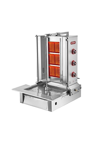 Silverinox Işıkgaz 2165-A3 Alttan Motorlu Döner Ocağı, 3 Radyanlı, Doğalgazlı
