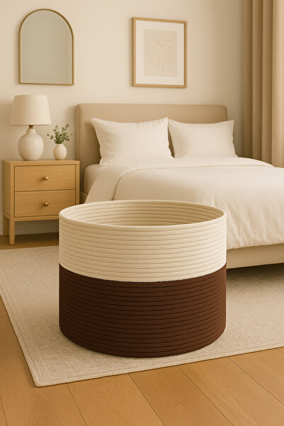 MaVaux Καλάθι με σχοινί Amaterasu – 40x30 cm – Διακοσμητικό & οργανωτικό πολλαπλών χρήσεων με αυτο-προσαρμοσμένη λαβή, Παιδικό O. Σαλόνι