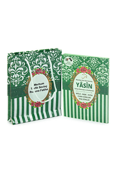 ihvan online 10 Adet Hediyelik Mevlüt Seti İsme Özel Etiketli Çantalı 80 Sayf...