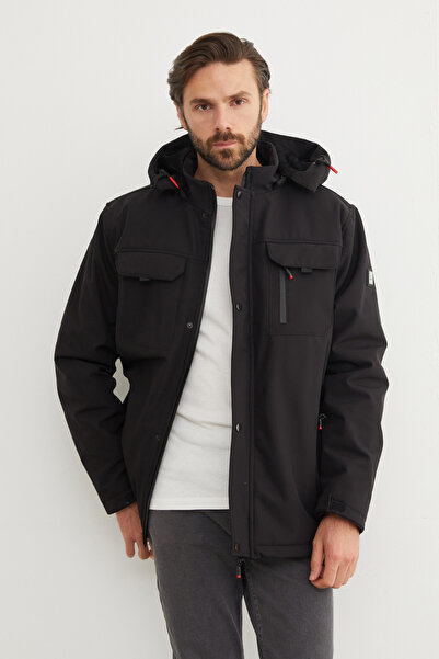 Fulla Moda Plus Size Hooded Coat with Pockets