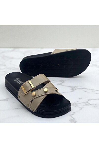 GÖNÜL Single Buckle Low Sole Women's Slippers