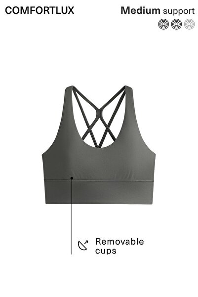 Oysho Comfortlux orta destekli cup'lı spor sütyen