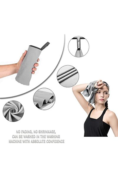 SKY TOUCH SKY-TOUCH Camping Towel Set: 2 Sizes Quick Dry Beach Towel Super Absorbent Yoga Gym Towel with Bag C