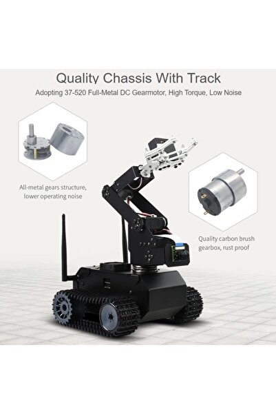 Generic مجموعة روبوت التتبع المحمول المدعوم بالذكاء الاصطناعي من Waveshare GeeTank، استنادًا إلى Jetson Nano، قابس الاتحاد الأوروبي