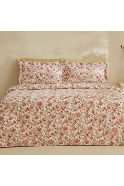 Karaca Home Molly 100% baumwolle doppelbett tagesdecke set rosa