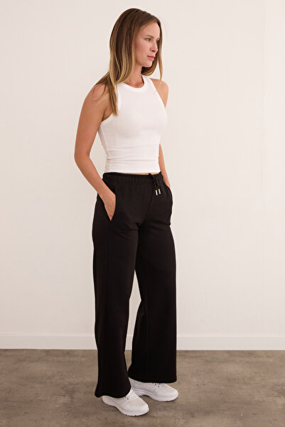 Fulla Moda Φούτερ Palazzo με κορδόνια στη μέση