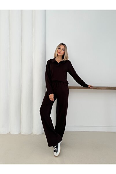 Cistern İstanbul Kadın Polo Yaka Basic Alt Üst Takım