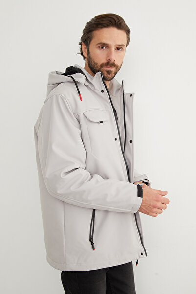 Fulla Moda Plus Size Hooded Coat with Pockets