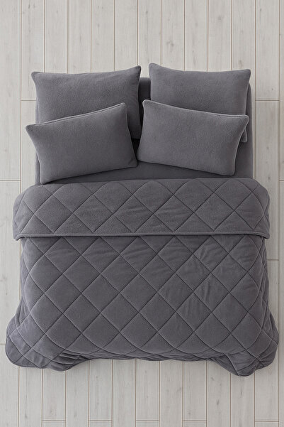 cs ilkim Vie En Cotton Single Luxury Gray Welsoft Quilt Double-Sided 155X215