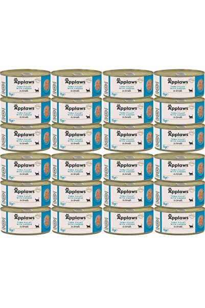 Applaws طعام رطب – شرائح تونة وجبن في جيلي (24 × 70 جم)
