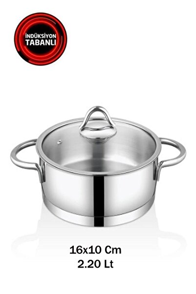 SAFINOX Vision 16x10 Cm İndiksiyon Derin Çelik Tencere