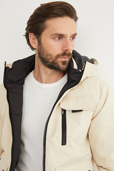 Fulla Moda Double Pocket Zippered Hooded Coat