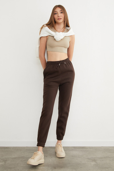 Fulla Moda Φούτερ Jogger με 3 τσέπες με κορδόνια