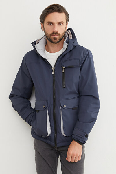 Fulla Moda Куртка з капюшоном, двома кишенями та блискавкою