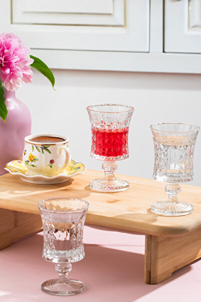 Porsima Yasemin 6-Piece Coffee Side Glass Cup Set