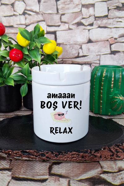 qoeuyl boutique Safe Don'T Worry Text Printed Wife, Dear Birthday Gift Ceramic Lid Unscented Ashtray