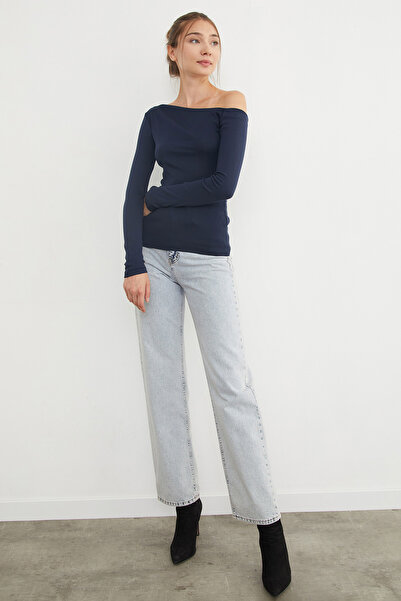 Fulla Moda Basic Boat Neck Modal Blouse