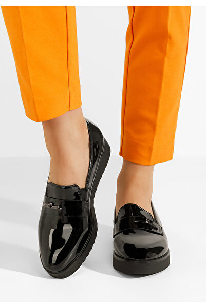 B T Shoes Čierne dámske poltopánky Caterina V2