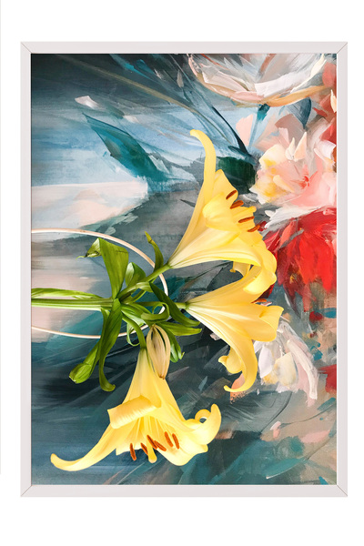 Zestia Tablou înrămat alb, Dansul Naturii, Poster decorativ pentru hol Nr.: 1...