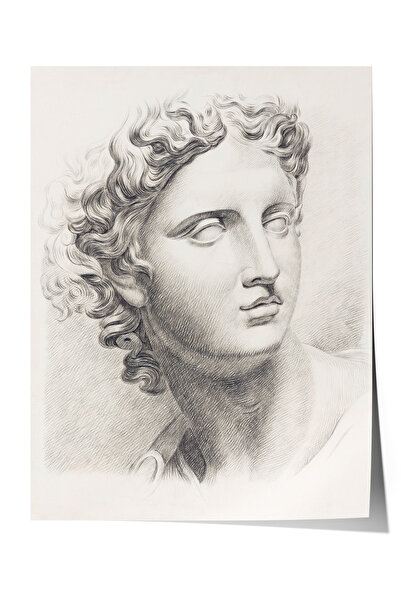 Zestia Neuramljeni poster, klasična skulptura portret crtež, poster za dekora...